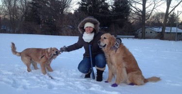 We make sure to protect our dogs paws with some winter dog boots from Pawz!