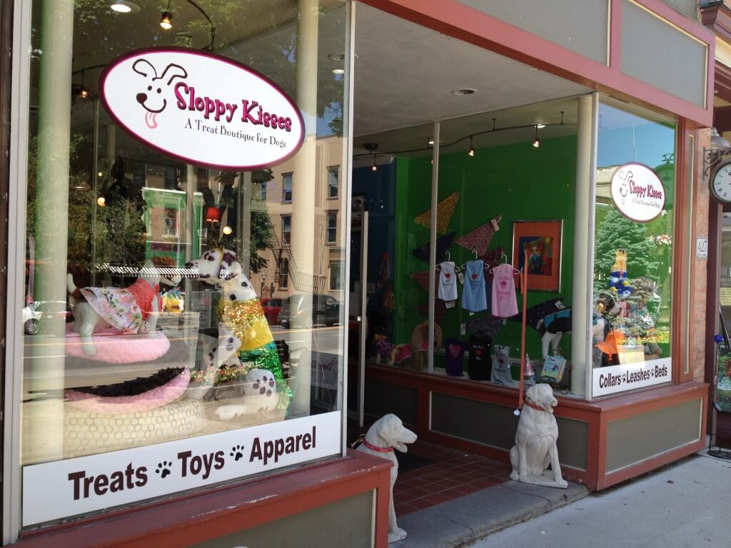 Sloppy Kisses storefront in Saratoga Springs, NY