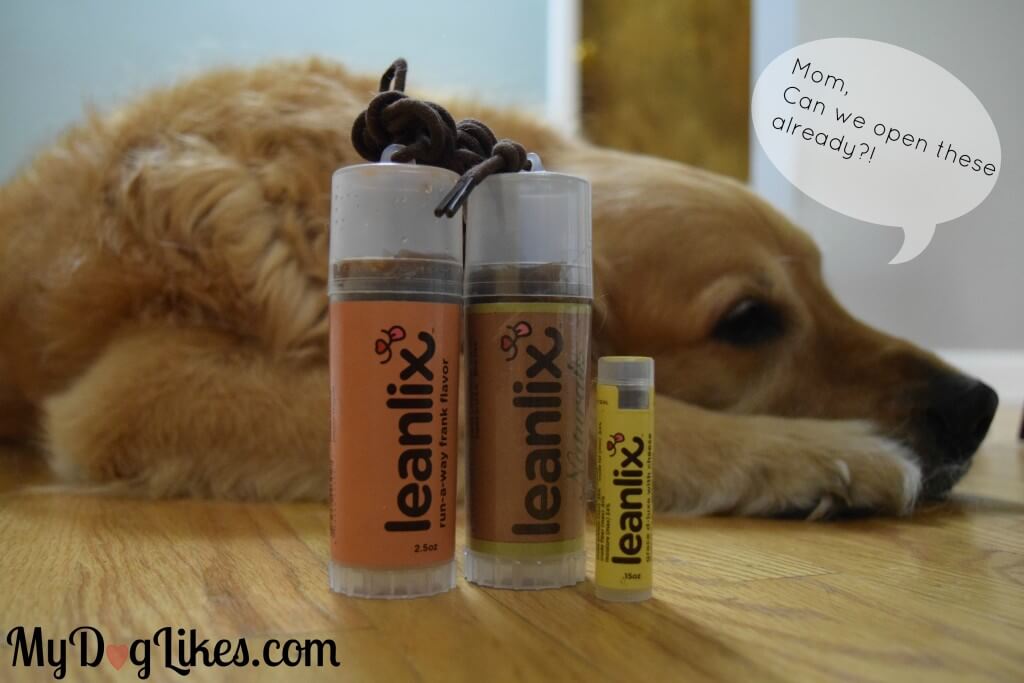 Leanlix treat sticks are a great way to keep your dog right by your side during training.