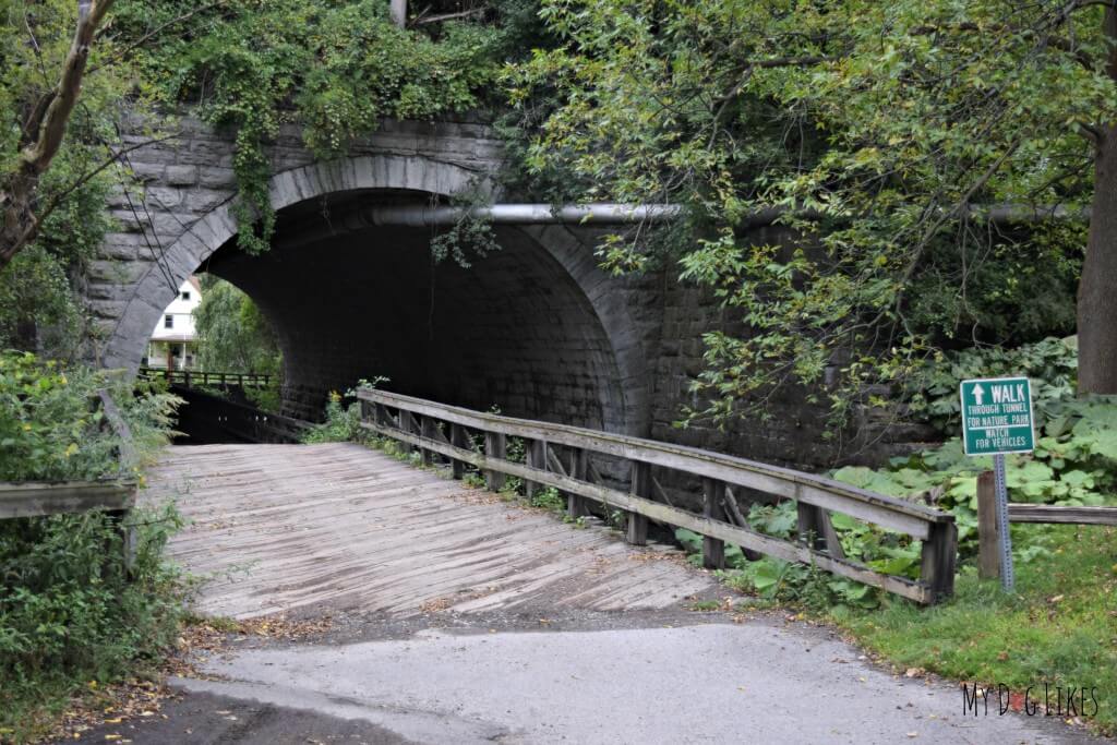 The beautiful stone arch bridge near the South Entrance of Corbett's Glen