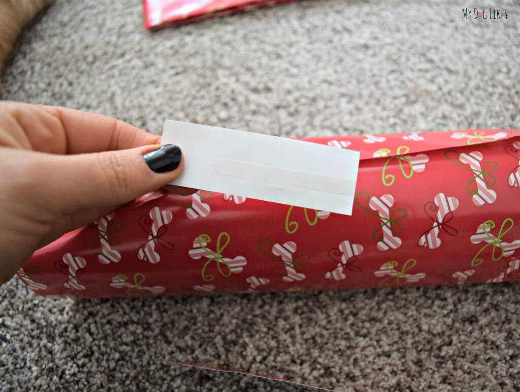 Pet Party Printz makes Self Adhesive Wrapping Paper with a built in strip of adhesive tape!