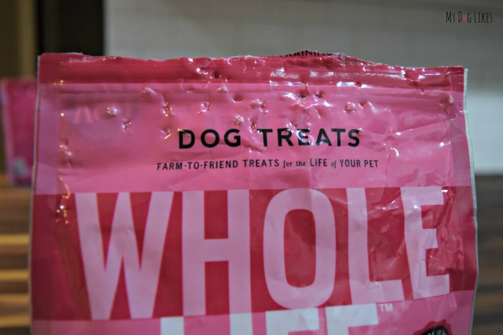 Even our cats could not resist Whole Life's Freeze dried dog treats - As evidenced by the teeth marks on an unattended bag!