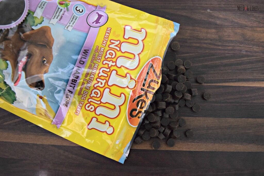 The small size of Zuke's Mini Naturals Dog Treats make them perfect for dog training