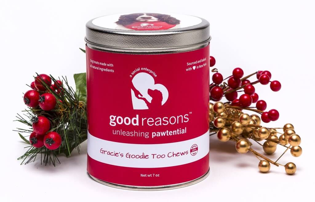 The latest creation from our friends at Good Reasons Dog Treats - Gracie's Goodie Too Chews. Sourced and manufactured in the USA.