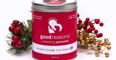The latest creation from our friends at Good Reasons Dog Treats - Gracie's Goodie Too Chews. Sourced and manufactured in the USA.