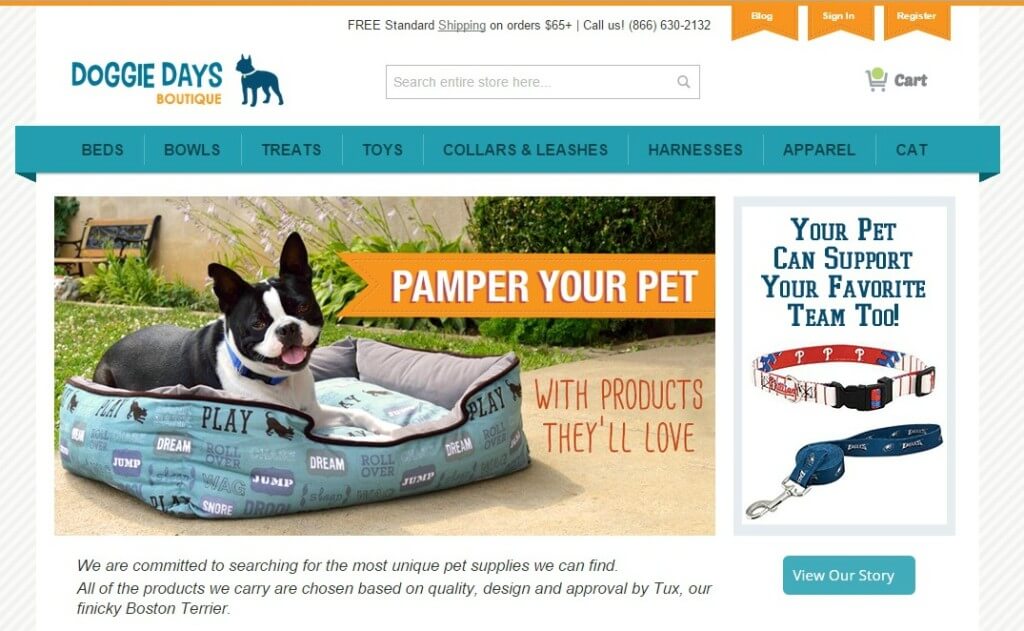 MyDogLikes reviews Doggie Days Boutique online pet store!