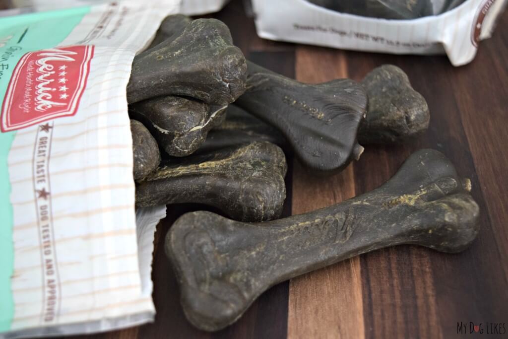Merrick's Big Brush Bone Dog Chews are a great way to promote dental health in your dog!