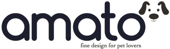 The logo for Amato Pet - an online pet store focusing in finely made and durable dog products.