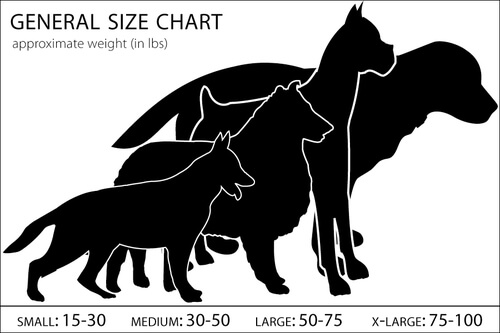 The Dog Vest Size Chart from PooBoss
