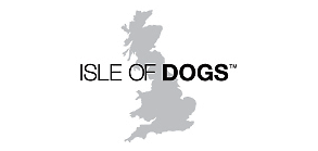 The logo for Isle of Dogs - a leader in premium dog grooming products.