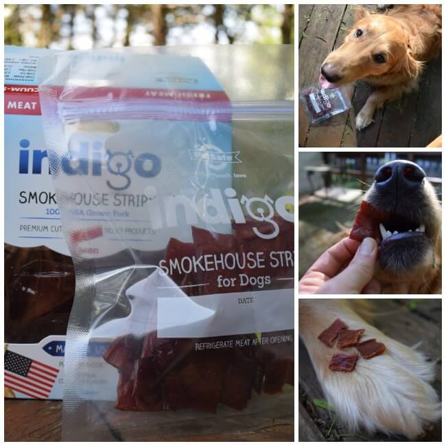 Our boys loved these pork dog treats from Indigo