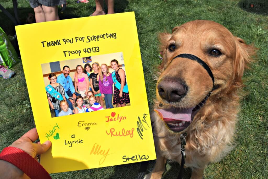 A very sweet thank you card from troop 40133 of the Girl Scouts of Western NY!