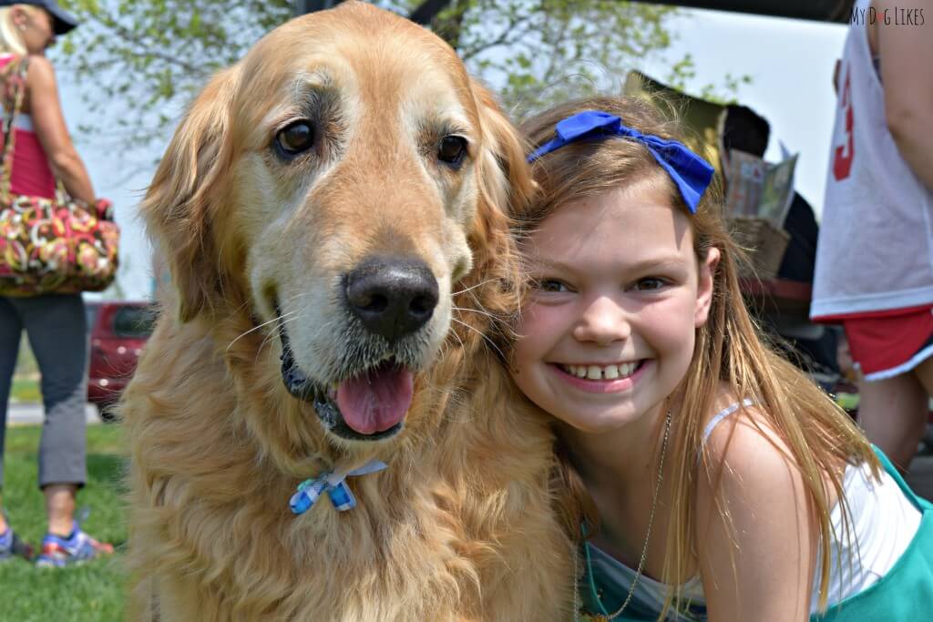 Harley once again proving why Golden Retrievers are some of the best dogs for kids!