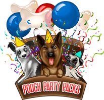 The logo for Pooch Party Packs subscription box for dogs