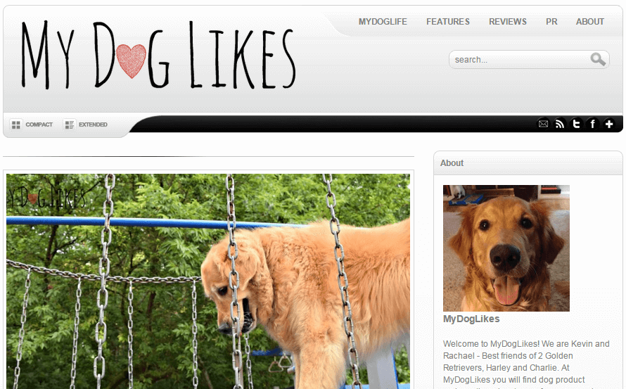 MyDogLikes as it appeared in August of 2014. Looking much better with a new logo!