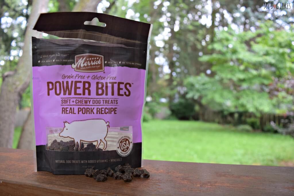 Merrick Power Bites have become one of our favorite treats for dog training classes. These small, low calorie treats are perfect for repeated reinforcement.