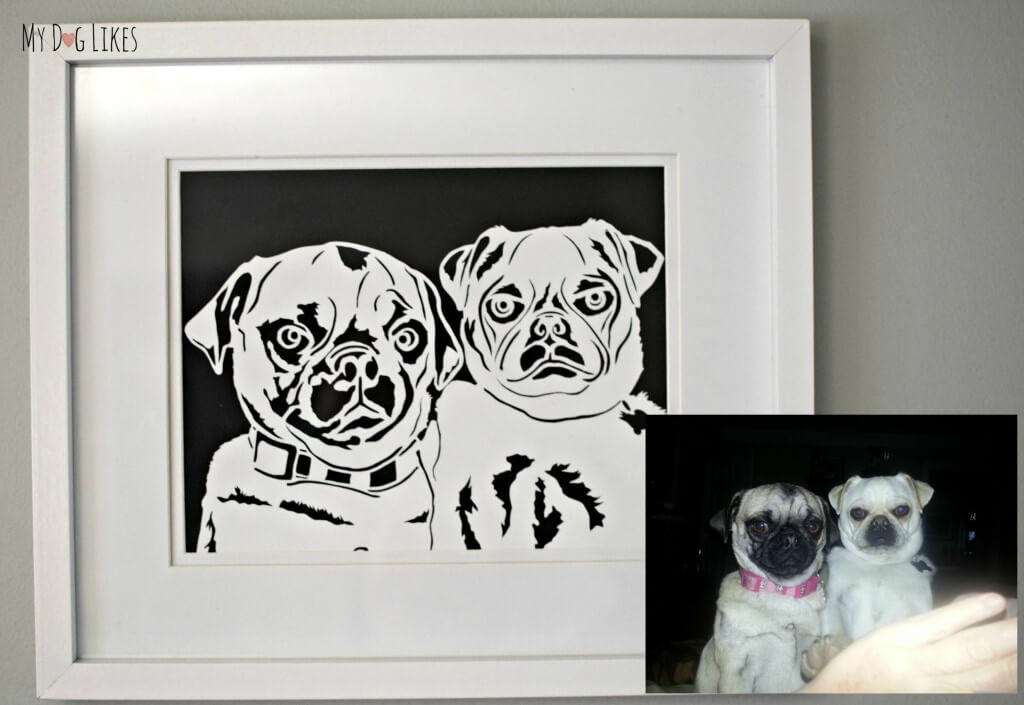 Looking for a unique piece of dog wall art? How about one of these personalized paper cut portraits?