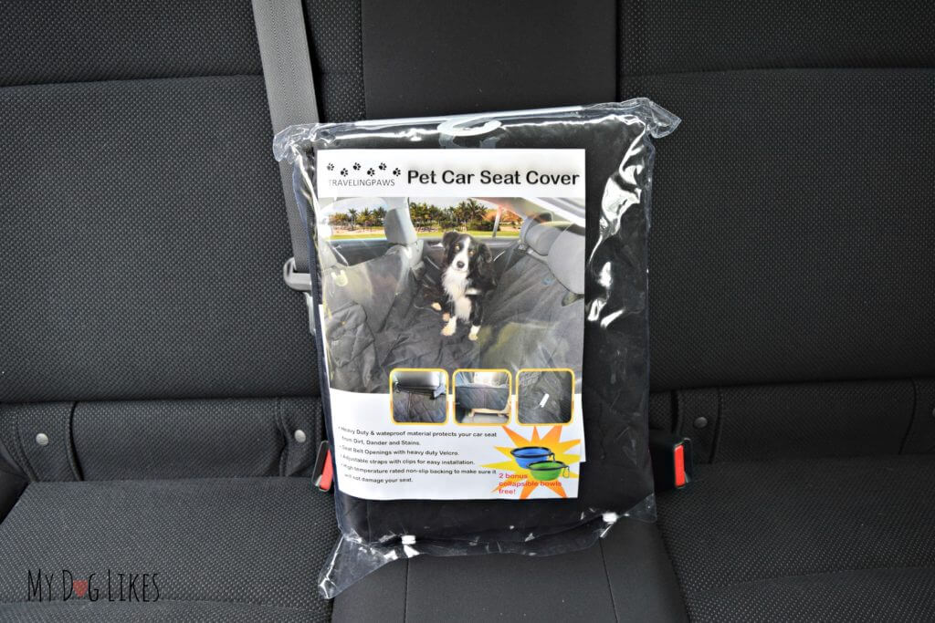 MyDogLikes reviews the Travelingpaws Pet Car Seat Cover