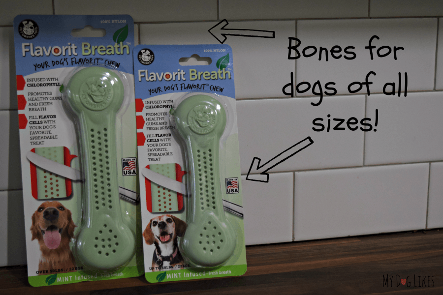Flavorit Bones come in multiple sizes for all size dogs