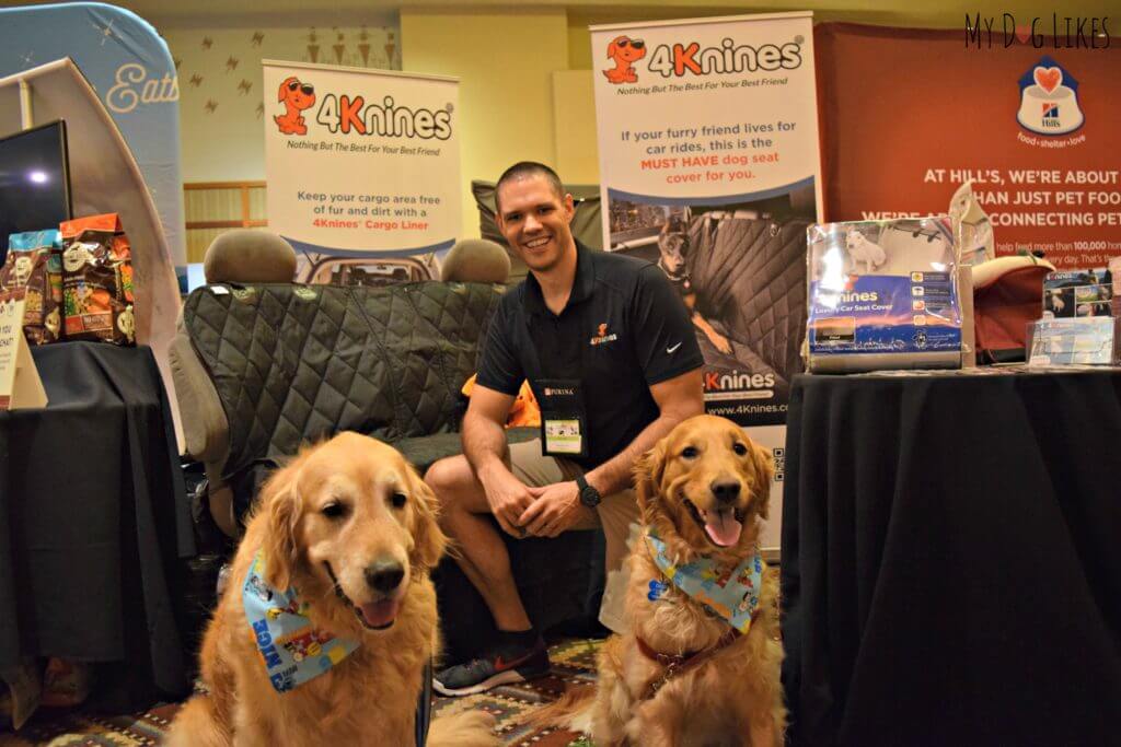 Posing with Jim from 4Knines - one of our dog friendly road trip sponsors!