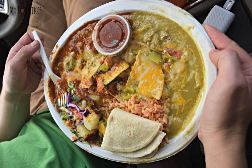 Chilaquiles from MartAnne's in Flagstaff, Arizona