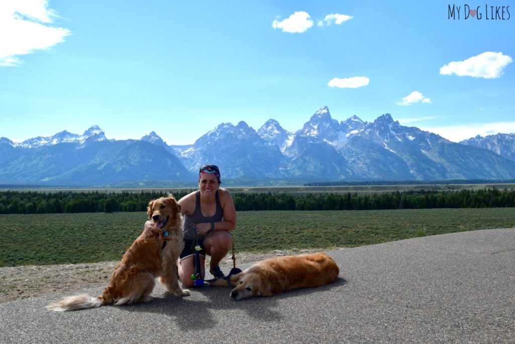 Rachael, Harley and Charlie at Grand Teton National Park