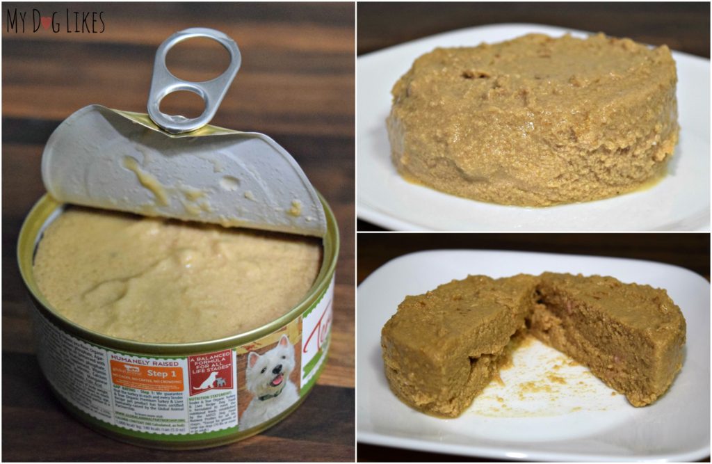 Opening up a can of wet dog food from Tender and True