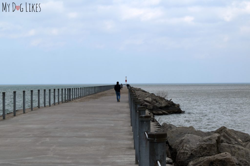 Gazing into Lake Ontario from the Charlotte Pier