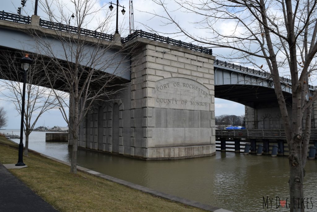 The Colonel Patrick O'Rourke Lift Bridge in Rochester, NY