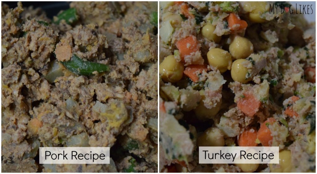 Closeup photos of The Farmer's Dog whole food recipes