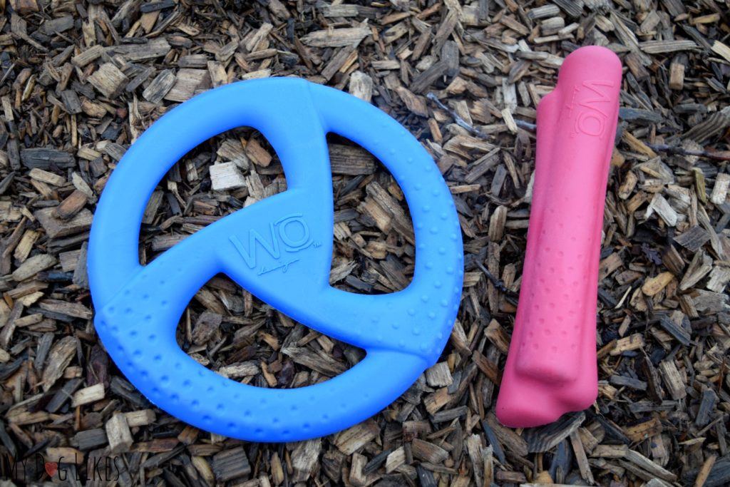 WO Disc and WO Bone dog toys