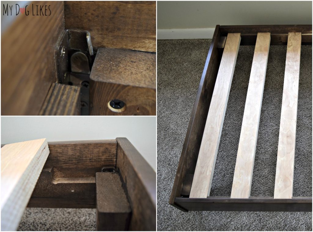 This dog bed frame is simple to assemble and doesn't require any tools whatsoever!