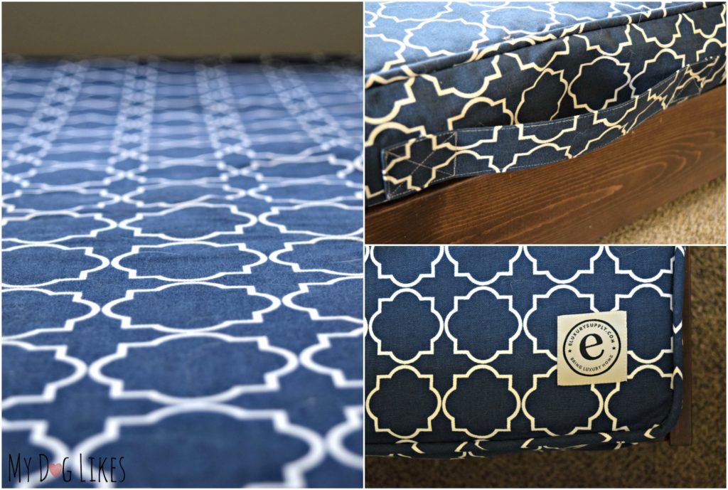 These dog bed duvets are available in tons of patterns and are easy to remove for washing.