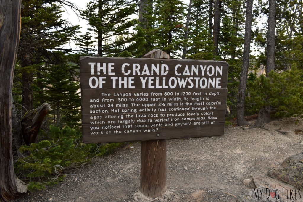 Grand Canyon of the Yellowstone sign