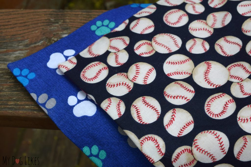 Patterned dog bandannas from D&M Dog Fashions