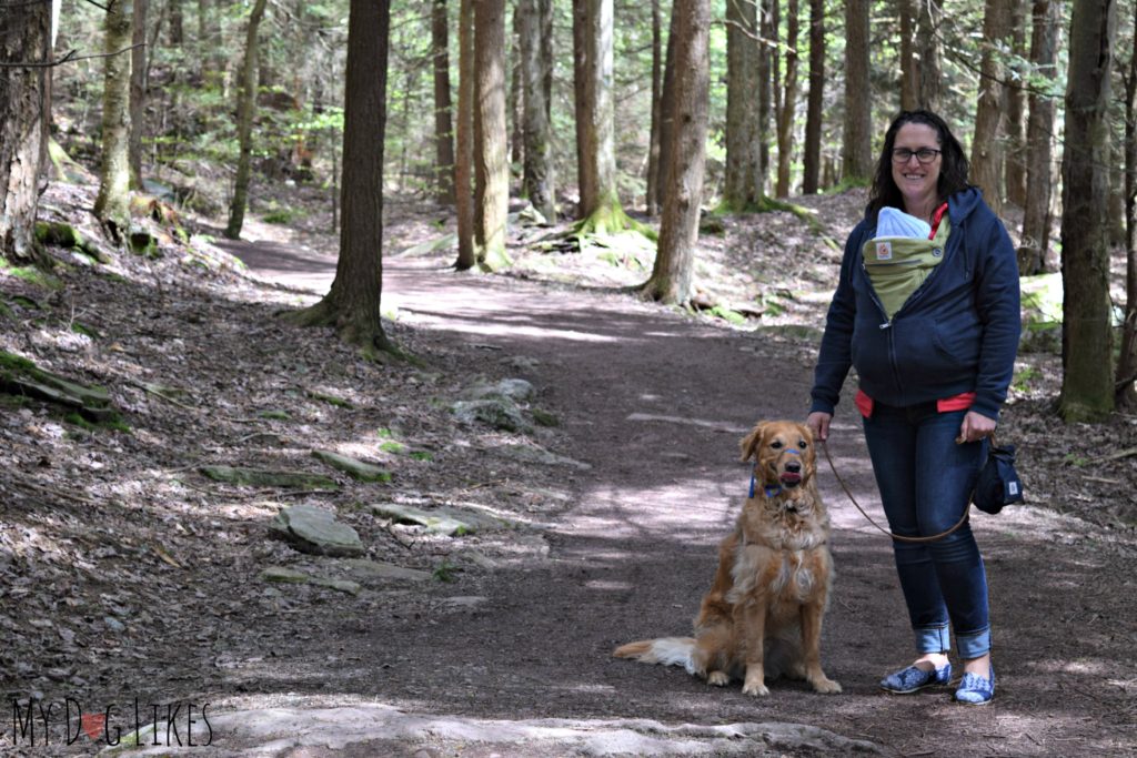 Hiking the flat and well groomed Highland Trail at Rickett's Glen