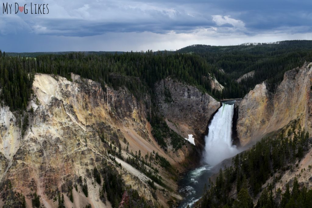 Picturesque Lower Falls in the Grand Canyon of the Yellowstone