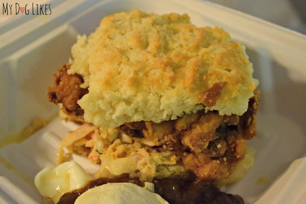 Still drooling over this Mimosa Fried Chicken Biscuit from Biscuit Head!