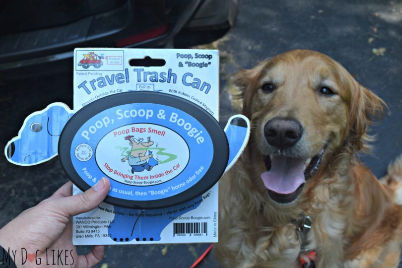 Travel trash can for dog poop